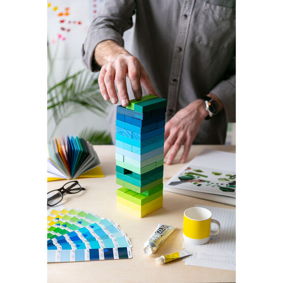Gradient Tower Wooden Blocks Game